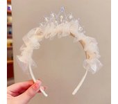 Sweet Lovely Girl Headband Hair Accessories Pink Blue Kawaii Lace Headband Children Holiday Gift Princess Girl Accessories Crown