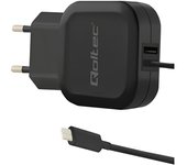 Qoltec 50190 cargador de dispositivo móvil interior negro