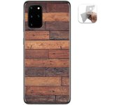 Tumundosmartphone Funda Gel Tpu para Samsung Galaxy S20+ Plus diseño Madera 03 Dibujos