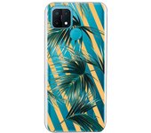 Funda compatible con Oppo A15 - Hojas palmera rayas diagonales