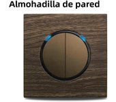 1 2 3 4 Gang Wall Light Switch, Wood Color Aluminum Frame, Impulse Momentary Switch,Round Button, L6, Wallpad
