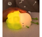 Luz Nocturna Para Niños Pato Plano Acostado, Batería Recargable USB Luces De Sueño Para Bebés De Silicona Para Niños