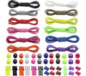 Cordones Elásticos Zapatillas, 12 Pares Cordones de Bloqueo Elastic Shoelaces Cordones Perezosos Adecuado para Una Variedad de Calzado(12 Colores)