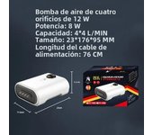 110-220V Silent Aquarium Oxygen Air Pump with Check Valve Fish Tank Four Outlet Large Oxygenator Aquarium Air Compressor Aerator