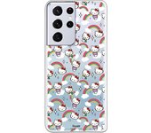 Funda original compatible con Samsung Galaxy S21 Ultra - S30 Ultra - Hello Kitty Arcoiris y Poses