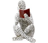 Home Decor Pulp Reading Women Thinker Statue Aesthetic Sculpture Room Decor Modern Abstract Decoration on Shelf Table Desk for Living Room Office Bedroom