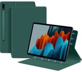 AJIUYU Magnetic Case For Samsung Galaxy Tab S7 Plus S8 S7 FE 12.4 inch 11 Tablet Smart Cover With Built-in Pencil Holder Slot PU