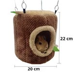 Tree Stump Shape Hammock Small Animals Pet House Hamster Nest Guinea Pig Ferret Squirrel Rabbit Winter Warm Cotton Hang Beds