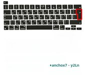 Hebrew Israel  Keyboard Cover for Macbook Pro14 A2442 Air13.6 M2 A2681 Pro13 M1 A2338 A2289 Waterproof Silicone protective film