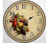 Reloj de pared de frutas francesas, reloj de madera de cocina de granja, 12 relojes silenciosos de cuarzo que no hacen tictac, funciona con pilas, para sala de estar, cocina, dormitorio, granja, decoración del hogar, regalo de cumpleaños y boda