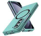 Funda magnética para Galaxy Z Fold 5 5G, ligera, ajustada, resistente a los golpes y a las caídas, para Samsung Galaxy Z Fold 5 5G, funda protectora rígida de policarbonato a prueba de golpes, color rojo vino 18-Z Fold5-15