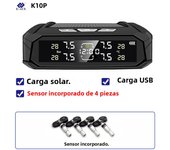 E-ACE Car TPMS Sensor 8 Bar Smart System For Car Truck With Car Electronic Clock Auto Intelligent System Solar Power LCD Display