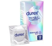 Preservativos Durex Invisible Con Paredes Finas Para Una Mayor Sensación Durante El Sexo Condón Invisible Con Anchura Nominal De 54 mm Paredes Rectas Con Lubricante A Base De Silicona Fabricados Con Látex Caja De 12 Unidades