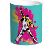 Taza Queen y Freddie Mercury. Musica. Rock and Roll