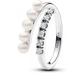 Pandora - Anillo Abierto Perlas Cultivadas de Agua Dulce y Pavé 193145C01