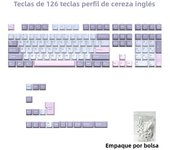 126 Keys PBT Cherry Profile Keycaps for Gaming Mechanical Keyboard MX Switches, ISO Layout Minimalist Key Caps for GMK87 AULA 75