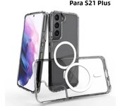 Original Magnet Cover For Magsafe Clear Case Samsung Galaxy S23 Fe S22 S24 Ultra S21 Plus Z Flip Fold 6 5 4 3 Acrylic Silicone