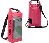 Bolsa seca impermeable de 2L con correas para los hombros, bolsa impermeable con tapa enrollable para la playa, natación, paseos en bote, kayak, remo y aventuras en el océano.