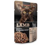 Snack para gato PULLED Beef (extra de ternera) alimento completo y equilibrado con distintas opciones de sabores e ingredientes en packs de 5udsx70gr o de 16udsx70gr- Leonardo
