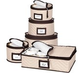 Contenedores de almacenamiento de , juego de 5 cajas móviles para vajilla, vasos, platos, tazas y platillos