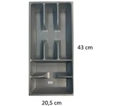 CUBERTERO DE PVC EN COLOR GRIS PARA CAJON MODELO COMBI