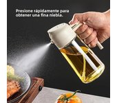 1pc Portable Oil Sprayer and Dispenser 2-in-1, 15.89oz Plastic Kitchen tools for Cooking, BBQ, Air Fryer, Baking, Salad.