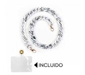 Cordón Belyo universal para movil Pendant Gris veteado