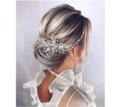 Accesorios PARA EL Cabello Vines para el cabello de Boda, tocados de Cristal Diadema de Flores