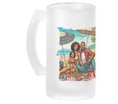 MERCHANDMANIA JARRA CERVEZA CRISTAL picnic playa familia fiesta verano amigos esmerilada esmerilado 500ml