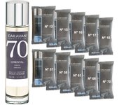 CARAVAN FRAGANCIAS Perfume de Hombre Nº66 de 150 ml + Set de 10 Viales de Fragancias Masculinas distintas de Caravan para descrubir nuevos aromas
