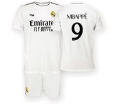 Conjunto Replica Oficial Real Madrid Niño Camiseta y Pantalón Temporada 24/25 Mbappe - 10 AÑOS