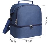 Bolsa de almuerzo cruzada de moda con aislamiento grueso y gran capacidad para uso comercial.