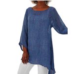 Cotton Linen Casual T-shirts Top Women Plus Size Elegant Shirts Tees 2023 Autumn Oversized Female Clothing Solid Pullover Y2K Cr