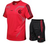 2024 Summer quick drying sports suit breathable men's casual fashion running training suit loose fitting fitness suit