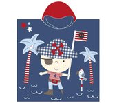 SUN & SURF Poncho Infantil Pirata con Capucha y Sin Mangas - Diseño Colorido y Alegre, 100% Microfibra, Ideal para Playa y Piscina, Secado Rápido y Gran Confort