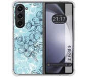 Funda Silicona Antigolpes para Samsung Galaxy Z Fold 5 5G diseño Flores 03 Dibujos