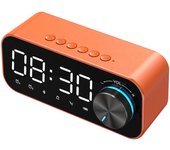 Reloj Despertador with Radio Digital, Altavoz with Bluetooth, Pantalla LED de Hora y Alarma y surface de Espejo para escritorio