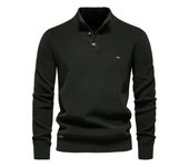2024 Otoño e Invierno Jersey nuevo cuello alto para hombres suéter de negocios de alta calidad suéter casual de color sólido