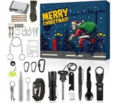 Kits de supervivencia de calendario de Adviento para hombres-24 días calendario de Cuenta regresiva de Navidad de EMERGENCIA engranajes de supervivencia Gift para adolescentes Adultos, 2024