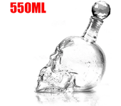 1000ML High end Creative Skull Cup Whiskey Vodka Crystal Bottle Strong Glass Transparent Glass Bottle
