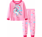 2 girls casual crew-neck animal print pajama sets
