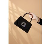 Glitter Bling, Shiny, Luxury, Glamorous, Exquisite 1pc Elegant & Fashionable Sparkling Velvet Evening Clutch Bag