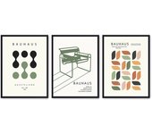 Set de 3 cuadros calidad premium con marco de madera - 30x40 cm o 50x70 cm - POSTER LAB