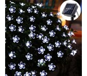 Solar Flower Strings Lights Solar Fairy Lights Cherry Blossoms String Lights for Outdoor Lawn Wedding Patio Party Decorations