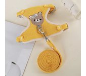 Dog leash Winnie the Pooh harness leash cat walking dog small dog Teddy vest style harness pet supplies