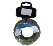 EDM Cable Textil Trenzado 2x0,75mm Verde seda 5m - Libre de halógenos - EDM - 11875 Textil Material Eléctrico Cable Eléctrico