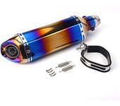 Hot Selling Carbon Fiber Ak Exhaust Escape Pipe Motorcycle Muffler Escapamento