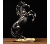 Resin Standing Horse Statue Sculpture Table Decoration Handmade Craft 12inch Tall for Cabinet Decor Lightweight Decorative