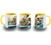 MERCHANDMANIA TAZA COLOR deporte playa kayak amigos competicion color mug