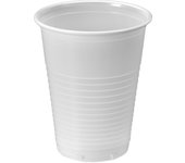 Algon - Set de 25 Vasos Blanco 200cc - Reutilizables, Duraderos y Versátiles